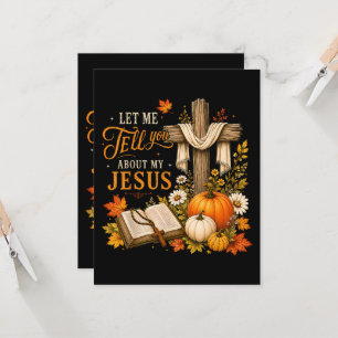 Convite Deixe-me contar sobre o meu Jesus cristão 