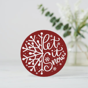 Convite Deixe Nevar Floco de Neve de Inverno Temporada de 