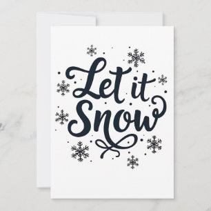 Convite Deixe Nevar Floco de Neve Inverno Natal