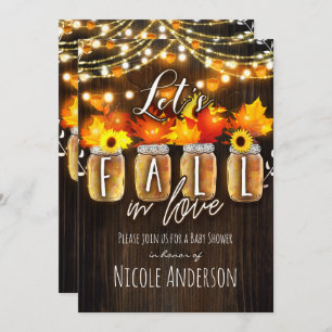 Convite Deixe-nos cair nas folhas do amor & ilumine-o o