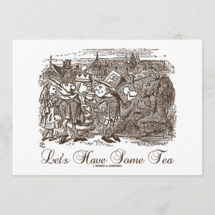 Convite Deixe-nos comer algum chá (país das maravilhas