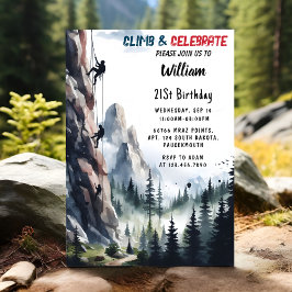 Convite Deixe o garoto treinar o Cliff Rock Subindo aniver