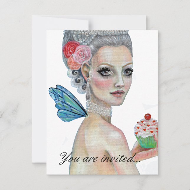 Convite Deixe-os comer bolo (Frente)