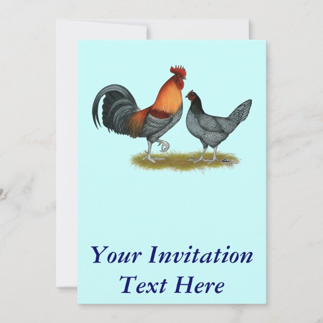 Convite Delaware Blue Hen (Frente)