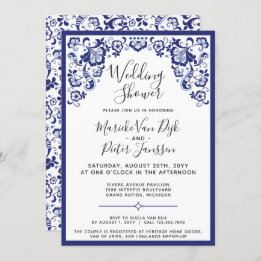 Convite Delfts Blauw | Delft Blue Dutch Chá de casamento