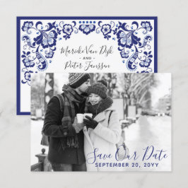 Convite Delfts Blauw | Foto de Save The Date Delft Blue