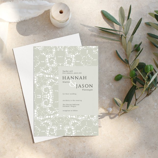 Convite Delicado de crochê branco de sábado (Criador carregado)