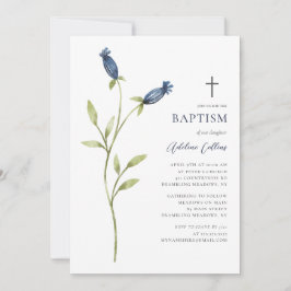 Convite Delicar Batismo De Cor Azul
