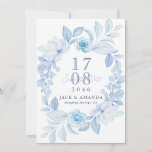 Convite Delicar Casamento Floral Romântico Salve a data