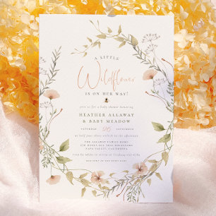 Convite Delicar Chá de Flor Selvagem e Bebê Boho