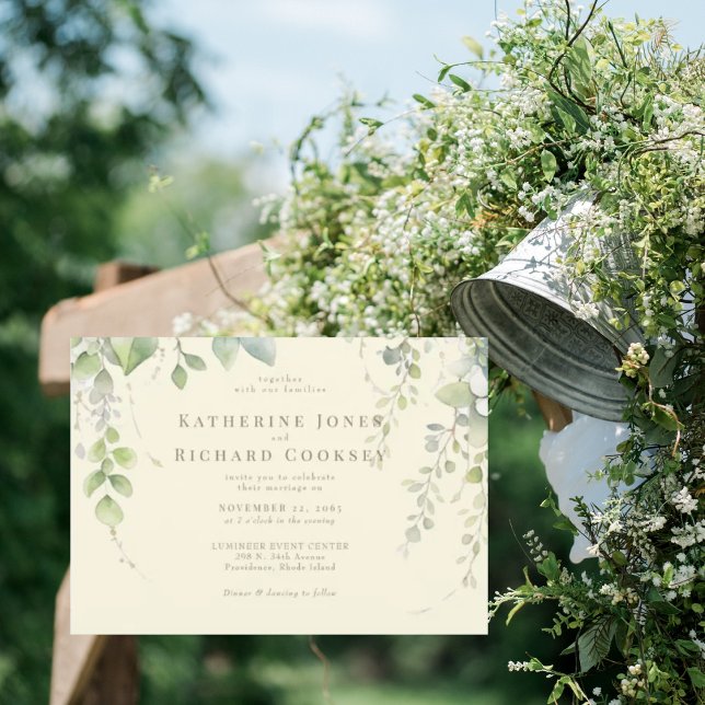 Convite Delicar Folhagem Amarela Pálida Sem Pais (Criador carregado)