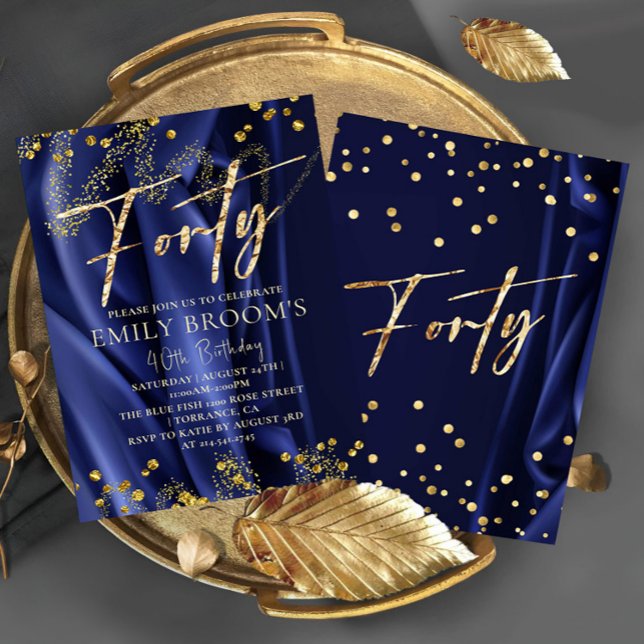 Convite Delicar Marinho 40º Quarenta Aniversário (Criador carregado)