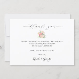 Convite Delicar Peony buquê obrigado de casamento de verão