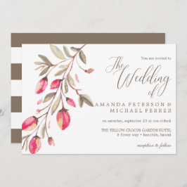 Convite Delicate Bloom typoografia casamento russo