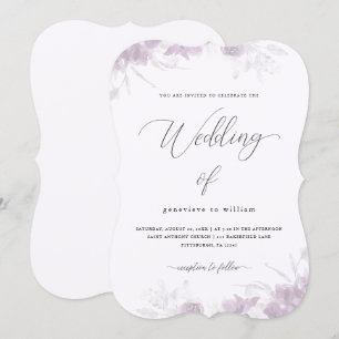 Convite Delicate Floral com Casamento Calliográfico