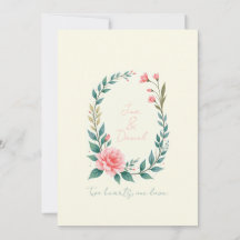 Delicate Floral Wreath Invital