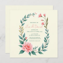 Delicate Floral Wreath Invital