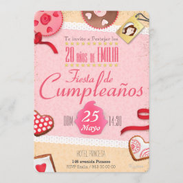 Convite Delícias festeja Desenho Fantasia (personalizável)