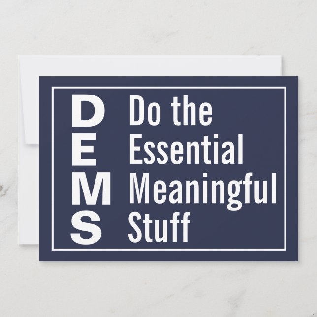 Convite Democratas fazem o significado essencial (Verso)