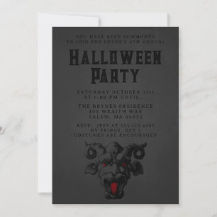 Convite Demon Gargoyle, um famoso demônio do Halloween