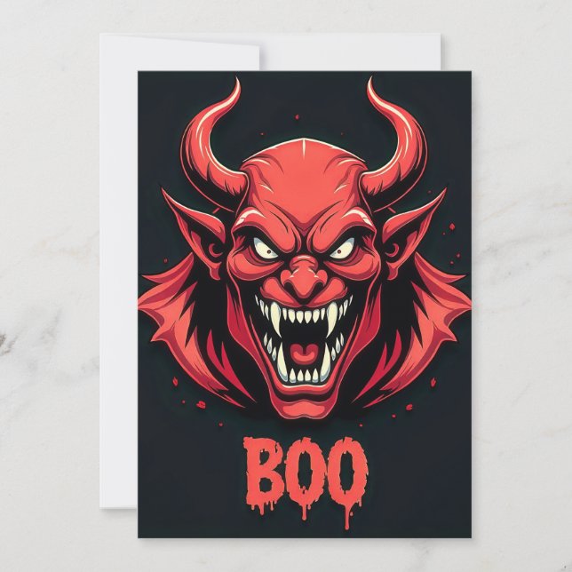 Convite Demônio Feliz: A Essência do Terror (Frente)