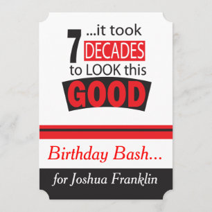 Convite Demorou 7 décadas para parecer tão bom  Aniversári
