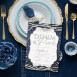 Convite Denim Pearls Elegante Modern Classy 50º Aniversári<br><div class="desc">Procurando 50ª festa de aniversário de ideias para mulheres? Este moderno, elegante e chic denim e pérolas convite de aniversário para ela é uma forma perfeita de celebrar um aniversário marcante em estilo. Ele apresenta um fundo denim, pérolas elegantes (são efeitos digitais, não pedras reais ou pérolas!), letras personalizadas para...</div>