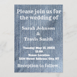 Convite Denim Wedding