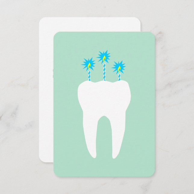 Convite Dente de Celebração com Velas (Frente/Verso)