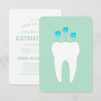 Convite Dente de Celebração com Velas