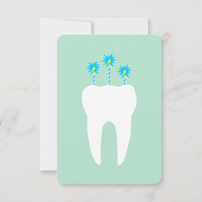 Convite Dente de Celebração com Velas (Frente)