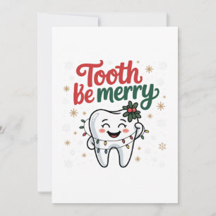 Convite Dente Seja Alegre Natal Divertido Dentista Odontol