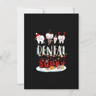 Convite Dentista Natal Dental Squad Luzes Engraçadas Para 