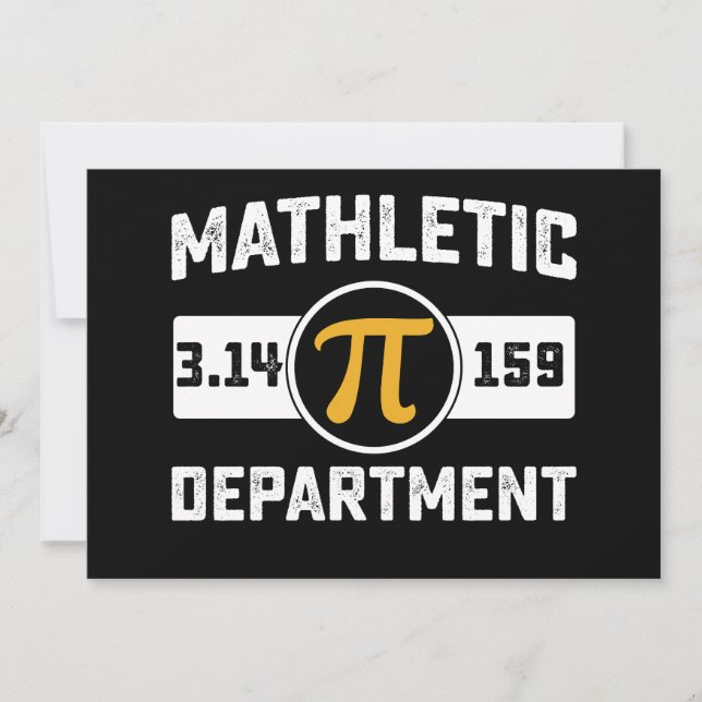 Convite Departamento de Matemática Pi Day Math Vintage (Frente)