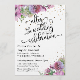 Convite Depois da Celebração de Casamento Confete de Flor 