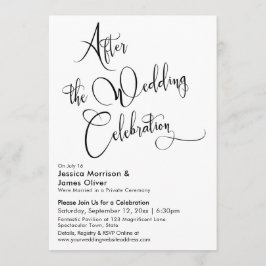 Convite Depois da Celebração de Casamento, Script Preto e