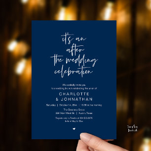 Convite Depois da celebração do casamento, brunch moderno