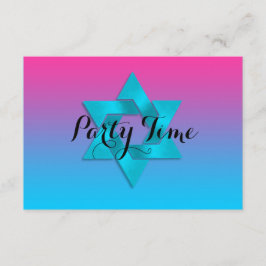 Convite Depois da Turquesa de Festa para o Sol Rosa com Es