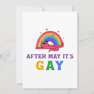 Convite Depois de maio, é Gay Engraçado Mês de Orgulho LGB