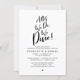 Convite Depois De Nós, Nós Jantamos, Postamos Brunch De Ca