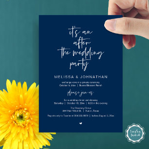 Convite Depois do casamento, Black, Partido Elopement