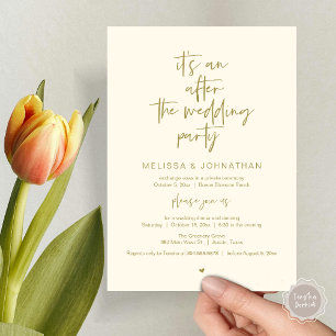 Convite Depois do casamento, Black, Partido Elopement