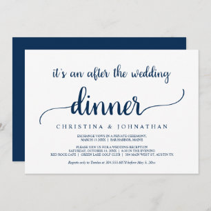 Convite Depois do Janto do casamento, Elopemento Russo Mod