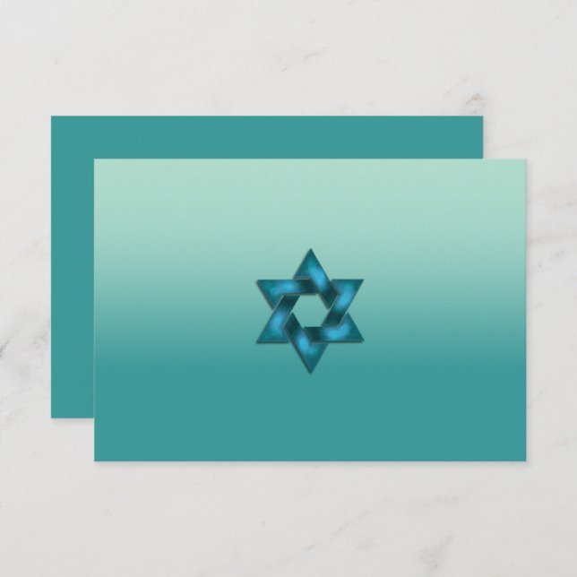 Convite Depois do Teal de Festa com Estrela (Frente/Verso)