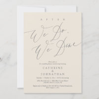 Depois, jantamos, Jantamos de casamento e dançamos