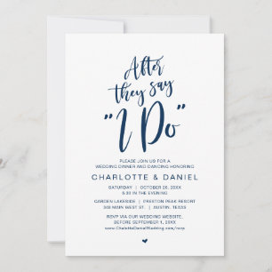 Convite Depois Que Dizem "Eu Faço", Celebração De Janto De