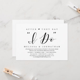 Convite Depois que eles dizem Sim, Jantar de Casamento Fur