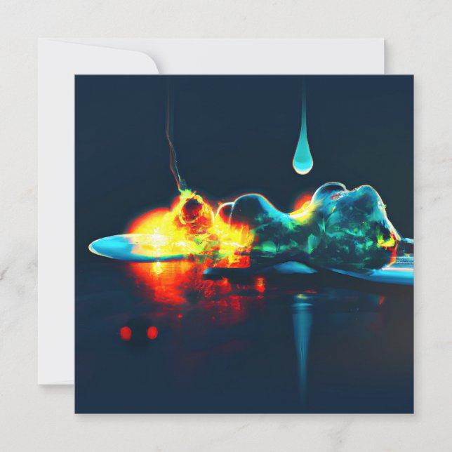 Convite Depressão Líquida Brilhante (Frente)