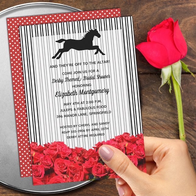 Convite Derby Chá de panela Racecavalo (Order INSTANT DOWNLOAD to send digitally or PRINTED invitations to mail or both!)