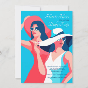 Convite Derby de Chapéus e Cavalos